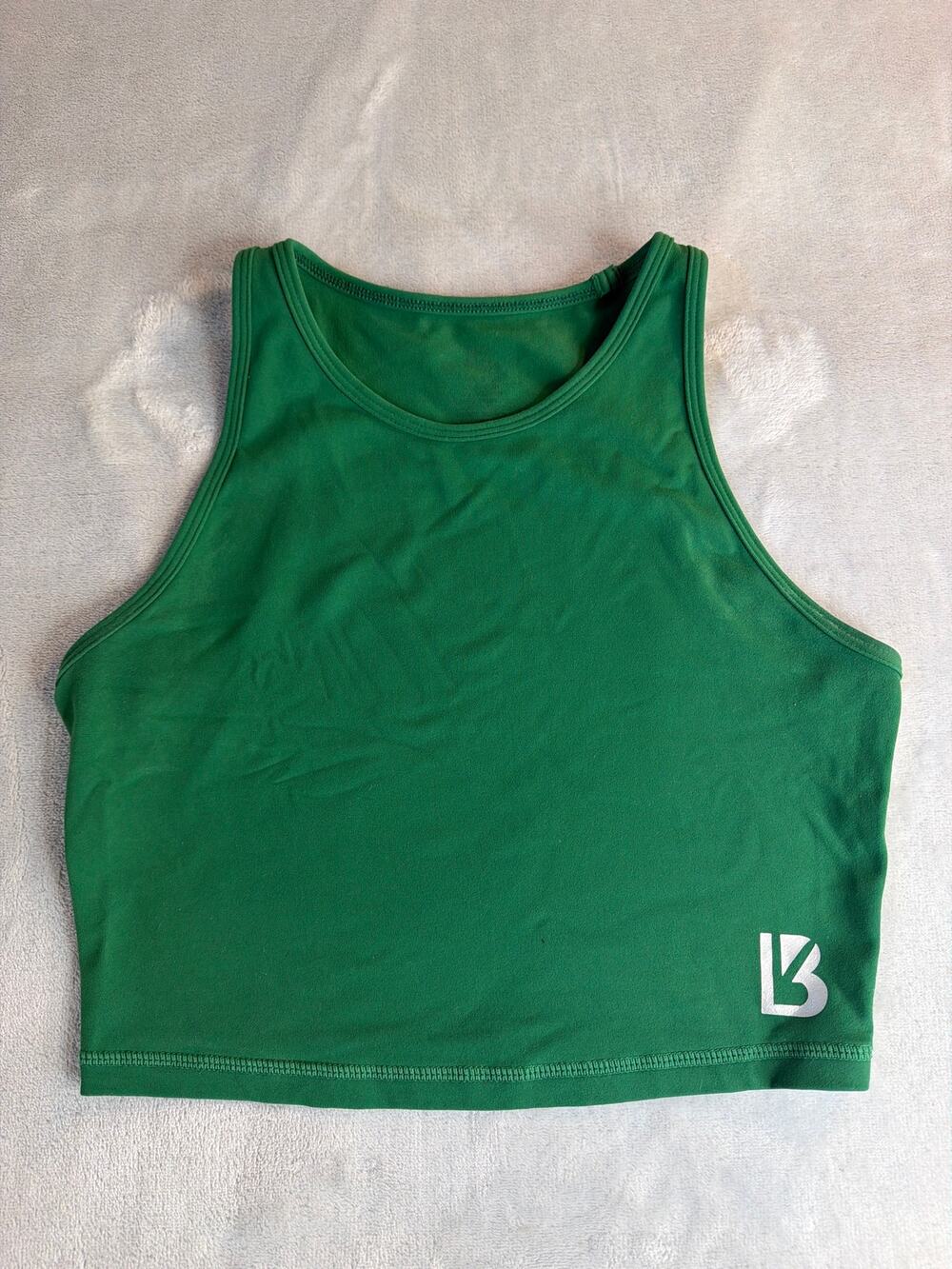 Buffbunny Collection Green Cropped Activewear Tank Top small